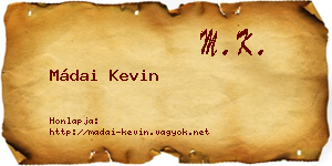 Mádai Kevin névjegykártya